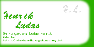 henrik ludas business card